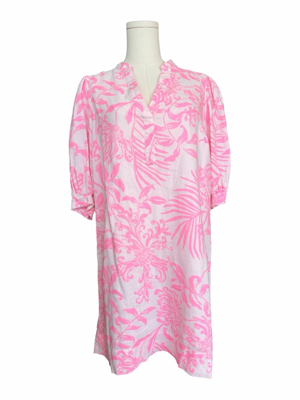 L_3 Lilly Pulitzer Mialeigh Linen Dress - Rousseau Pink Glisten In The Sun